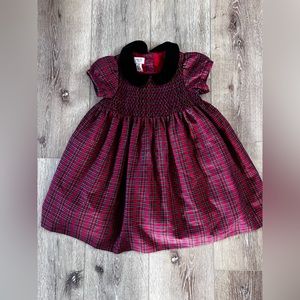 Talbots kids red plaid kids dress